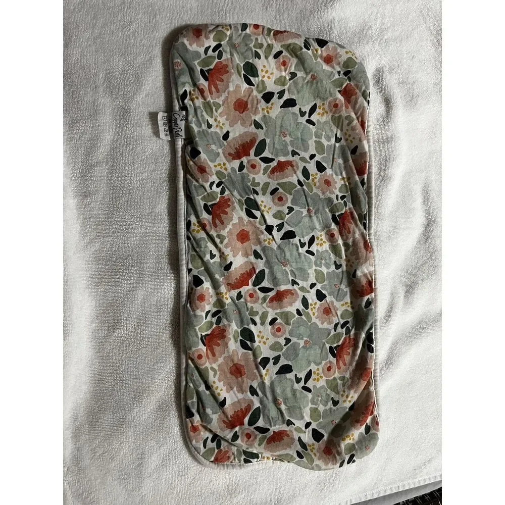 Copper‎ Pearl Baby Burp Cloth Floral print